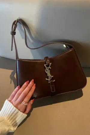 حقيبة يد ysl - Classic Style - بنُية