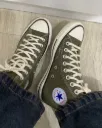 حذاء رياضي - Converse Style - كونفرس زيتوني