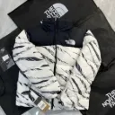 جاكيت - North Face Style - نورث فيس ابيض مخطط